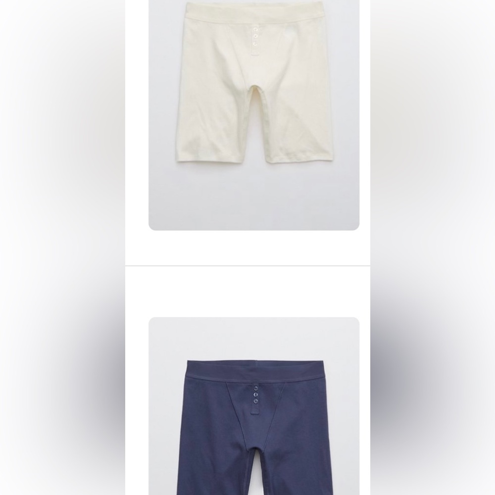 (2) Aerie Chilly Pointelle 5 inch boy short Womens large